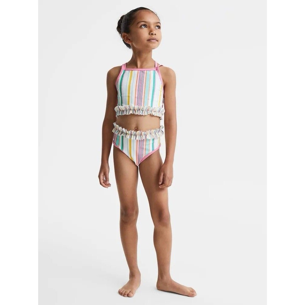 Reiss Multi Lyla Floral Print Ruffle Bikini Set 4-5 Years